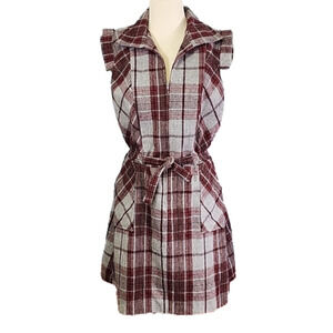 VTG Wool plaid dress size M